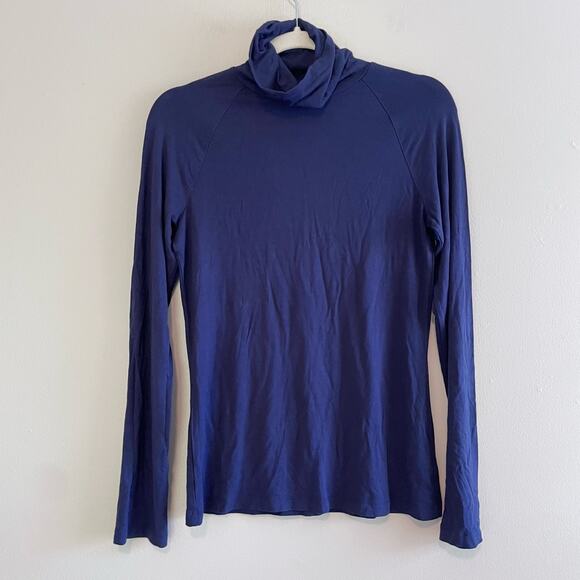 Lilly Pulitzer Size S Navy Blue Turtleneck Top Long Sleeves - Picture 1 of 6